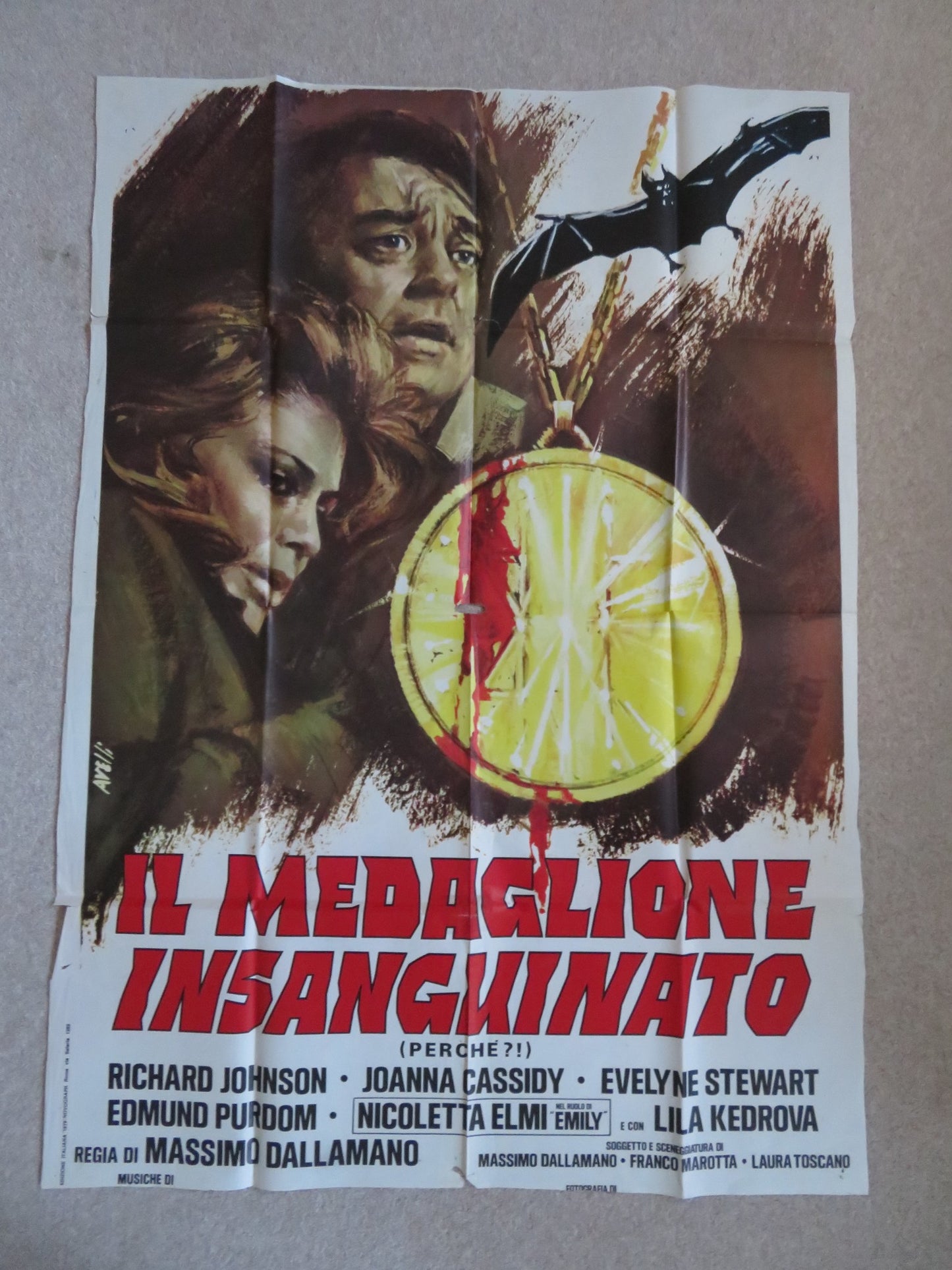 IL MEDAGLIONE INSANGUINATO ITALIAN 2 FOGLIO POSTER RICHARD JOHNSON 1975