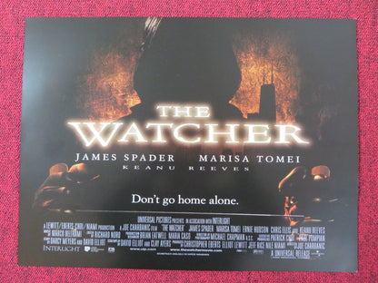 THE WATCHER UK MINI QUAD POSTER SPADER MARISA TOMEI KEANU REEVES 2000