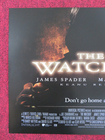 THE WATCHER UK MINI QUAD POSTER SPADER MARISA TOMEI KEANU REEVES 2000