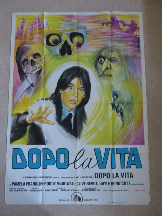 THE LEGEND OF HELL HOUSE ITALIAN 2 FOGLIO POSTER RODDY MCDOWALL 1973