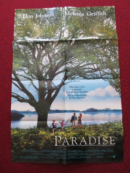 PARADISE FOLDED US ONE SHEET POSTER DON JOHNSON MELANIE GRIFFITH 1991