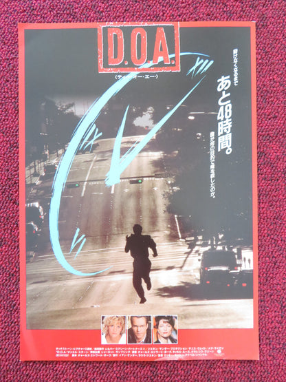 D.O.A JAPANESE CHIRASHI (B5) POSTER DENNIS QUAID MEG RYAN 1988