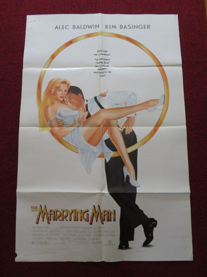 THE MARRYING MAN FOLDED US ONE SHEET POSTER ALEC BALDWIN KIM BASINGER 1991