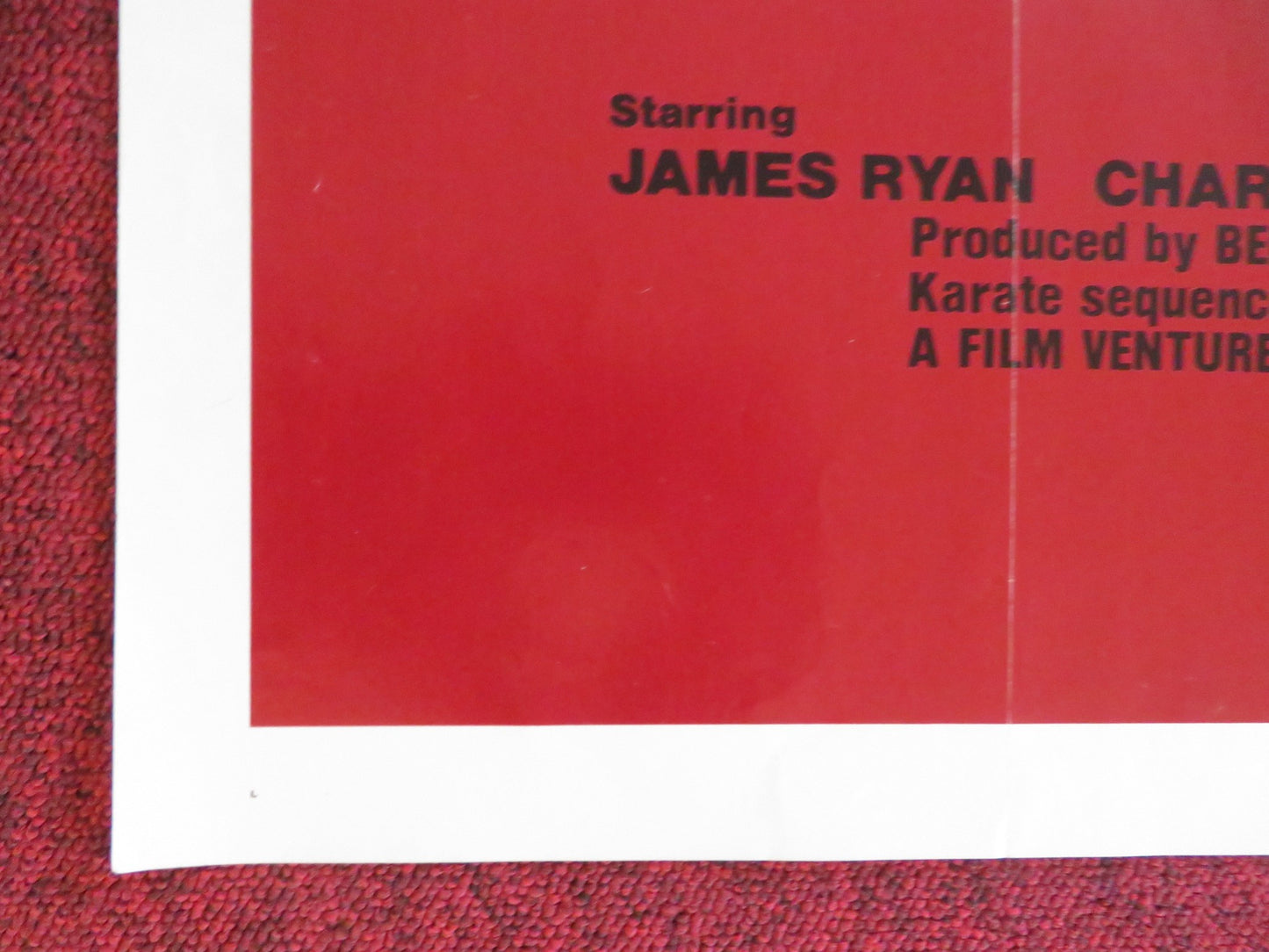 KILL OR BE KILLED / KARATE KILLER FOLDED US ONE SHEET POSTER JAMES RYAN 1980