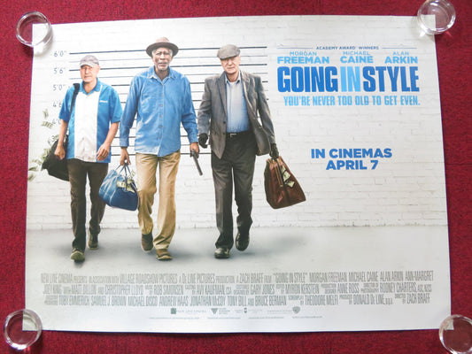 GOING IN STYLE UK QUAD (30"x 40") ROLLED POSTER MICHAEL CAINE M. FREEMAN 2017