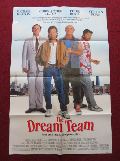 THE DREAM TEAM FOLDED US ONE SHEET POSTER MICHEAL KEATON PETER BOYLE 1989