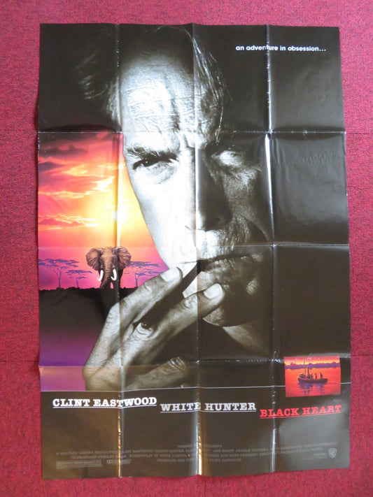 WHITE HUNTER BLACK HEART FOLDED US ONE SHEET POSTER CLINT EASTWOOD 1990