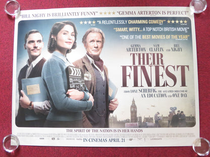 THEIR FINEST UK QUAD (30"x 40") ROLLED POSTER GEMMA ARTERTON SAM CLAFLIN 2016