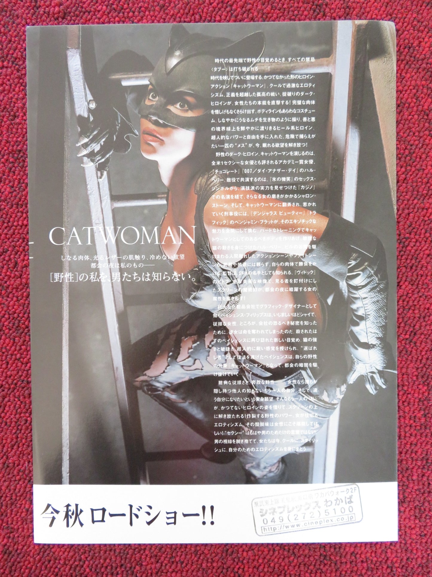 CATWOMAN JAPANESE CHIRASHI (B5) POSTER HALLE BERRY SHARON STONE 2004