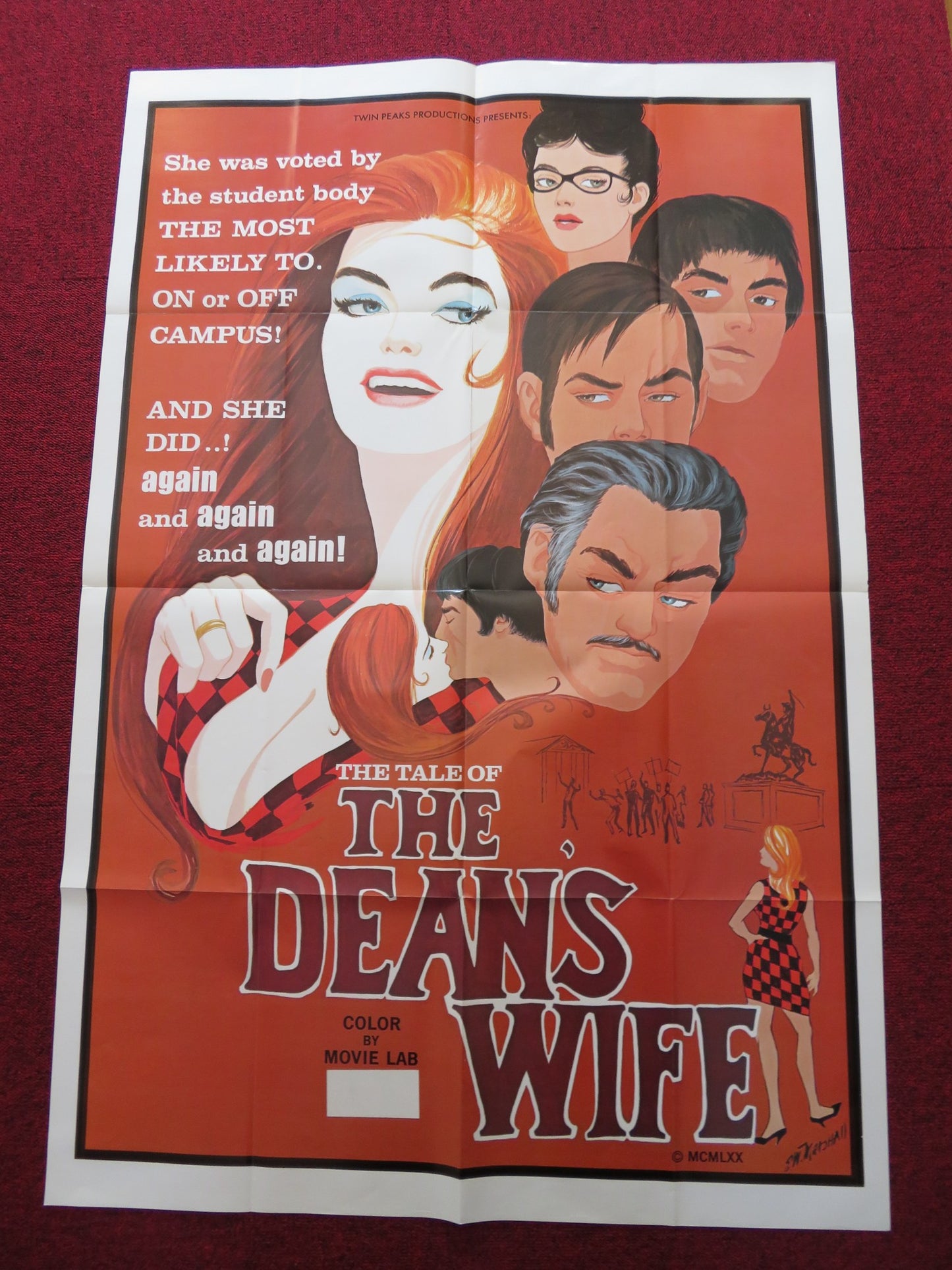 THE TALE OF THE DEANS WIFE FOLDED US ONE SHEET POSTER LUANNE ROBERTS 1974