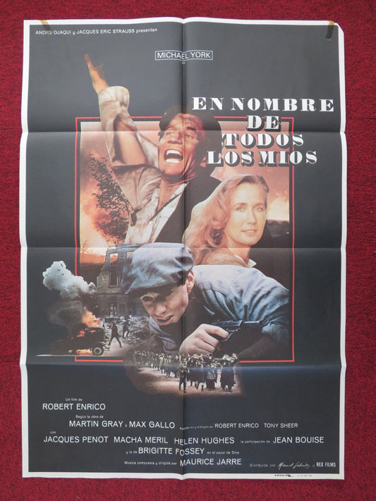 FOR THOSE I LOVED FOLDED SPANISH POSTER MICHAEL YORK BRIGGITE FOSSEY 1983