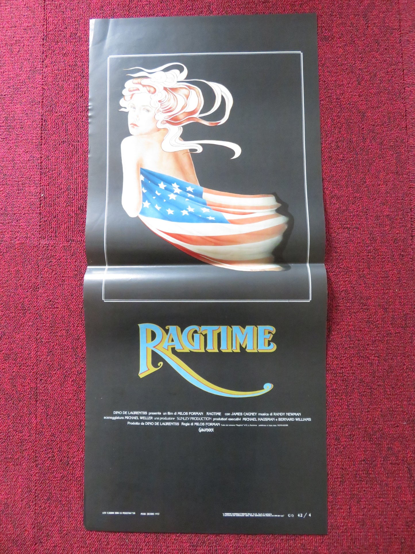 RAGTIME ITALIAN LOCANDINA POSTER JAMES CAGNEY BRAD DOURIF 1982