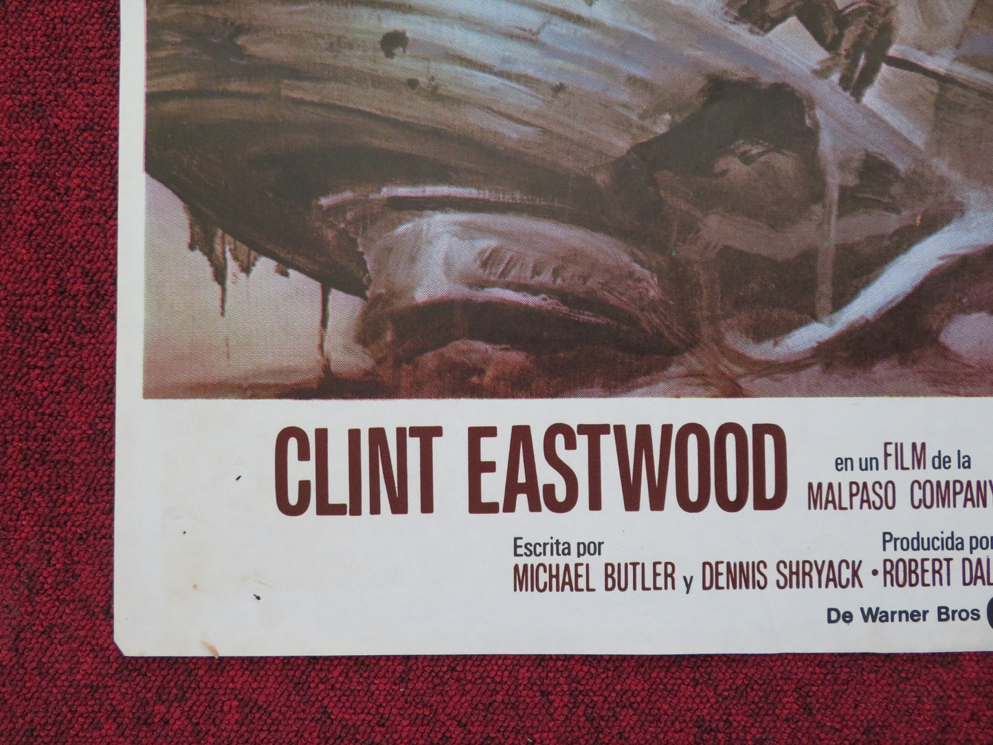 THE GAUNTLET FOLDED SPANISH POSTER CLINT EASTWOOD SANDRA LOCKE 1977