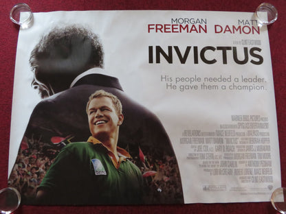 INVICTUS UK QUAD (30"x 40") ROLLED POSTER MATT DAMON MORGAN FREEMAN 2009