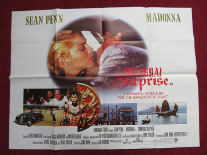 SHANGHAI SURPRISE UK QUAD POSTER FOLDED SEAN PENN MADONNA 1986