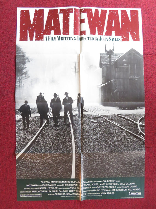 MATEWAN - B FOLDED US ONE SHEET POSTER CHRIS COOPER JAMES EARL JONES 1987