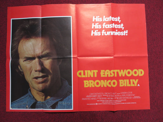 BRONCO BILLY UK QUAD POSTER FOLDED CLINT EASTWOOD SONDRA LOCKE 1980