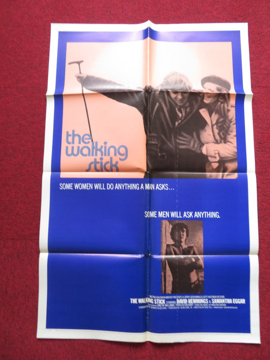 THE WALKING STICK FOLDED US ONE SHEET POSTER DAVID HEMMINGS SAMANTHA EGGAR 1970