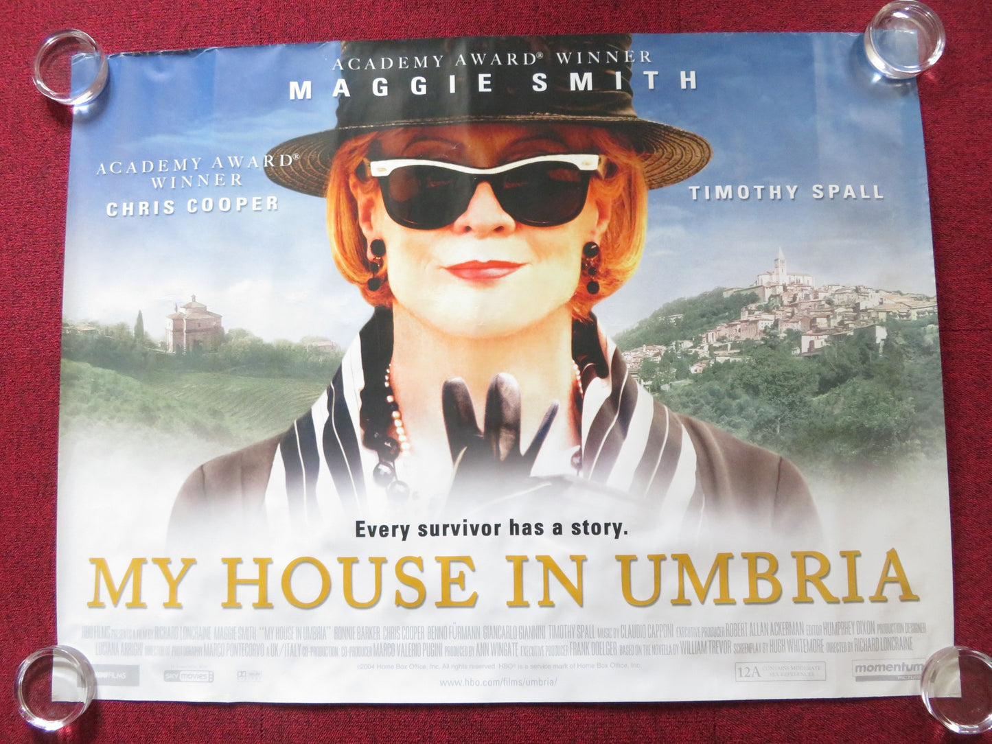 MY HOUSE IN UMBRIA UK QUAD (30"x 40") ROLLED POSTER MAGGIE SMITH R. BARKER 2003