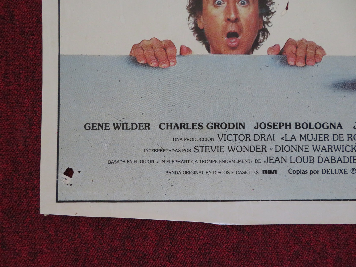 WOMAN IN RED FOLDED SPANISH POSTER GENE WILDER KELLY LE BROCK 1984