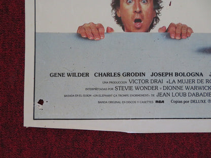 WOMAN IN RED FOLDED SPANISH POSTER GENE WILDER KELLY LE BROCK 1984