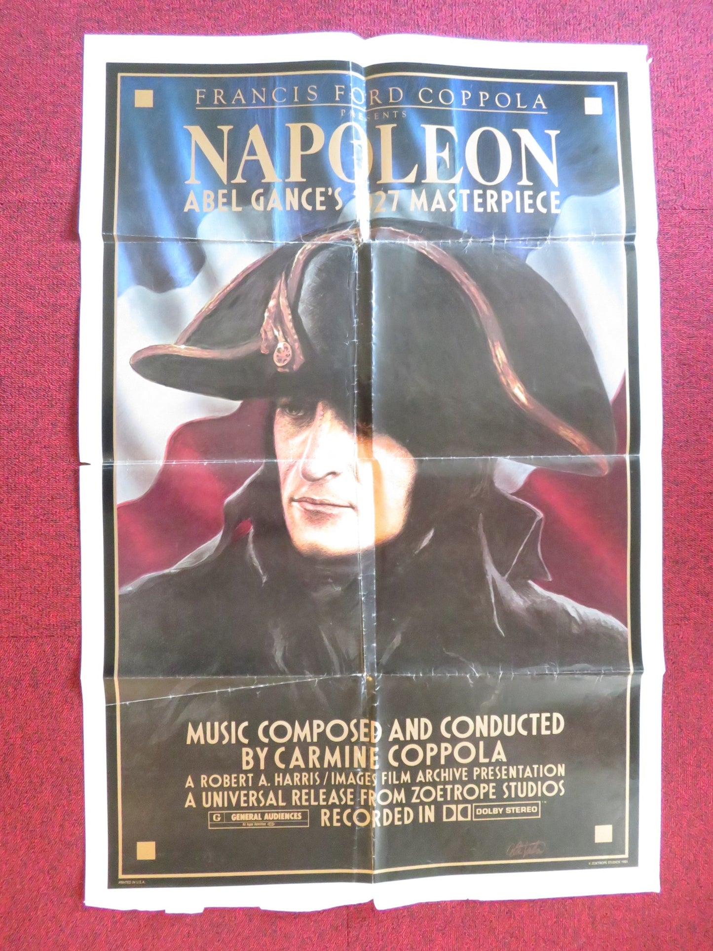 NAPOLEON FOLDED US ONE SHEET POSTER ALBERT DIEUDONNE VLADIMIR ROUDENKO R1981