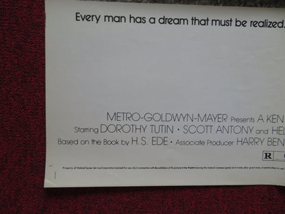 SAVAGE MESSIAH FOLDED US ONE SHEET POSTER DOROTHY TUTIN SCOTT ANTHONY 1972