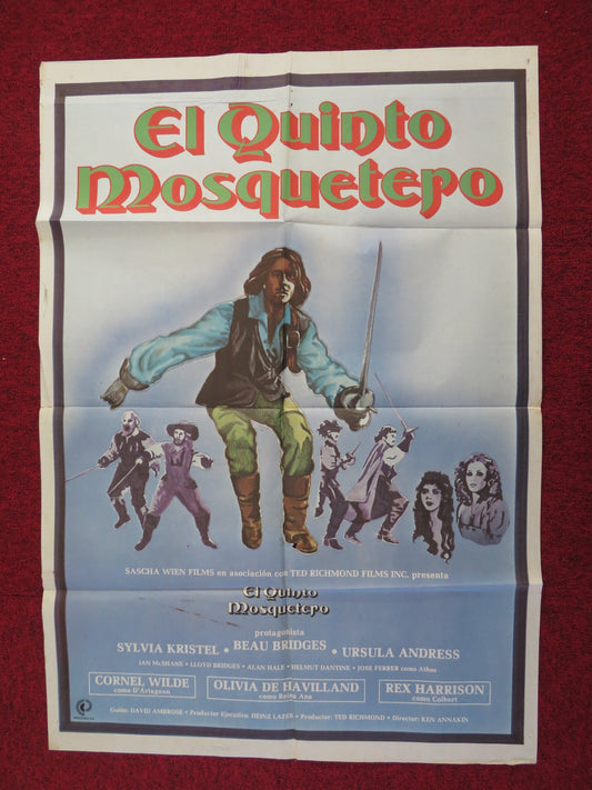 THE FIFTH MUSKETEER FOLDED SPANISH POSTER SYLVIA KRISTEL URSULA ANDRESS 1979