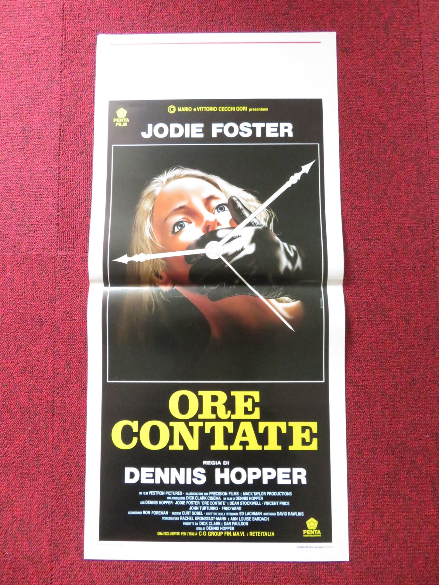 ORE CONTATE / CATCHFIRE ITALIAN LOCANDINA POSTER JODIE FOSTER DENNIS HOPPER 1990