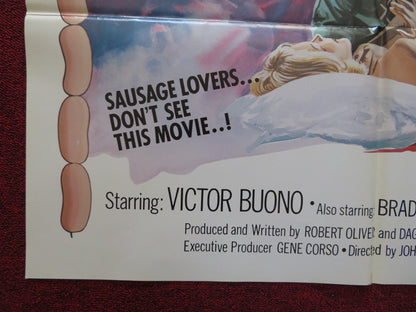 MEAT IS MEAT / THE MAD BUTCHER FOLDED US ONE SHEET POSTER VICTOR BUONO 1975