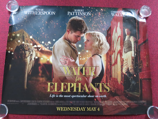 WATER FOR ELEPHANTS UK QUAD (30"x 40") ROLLED POSTER ROBERT PATTINSON 2011