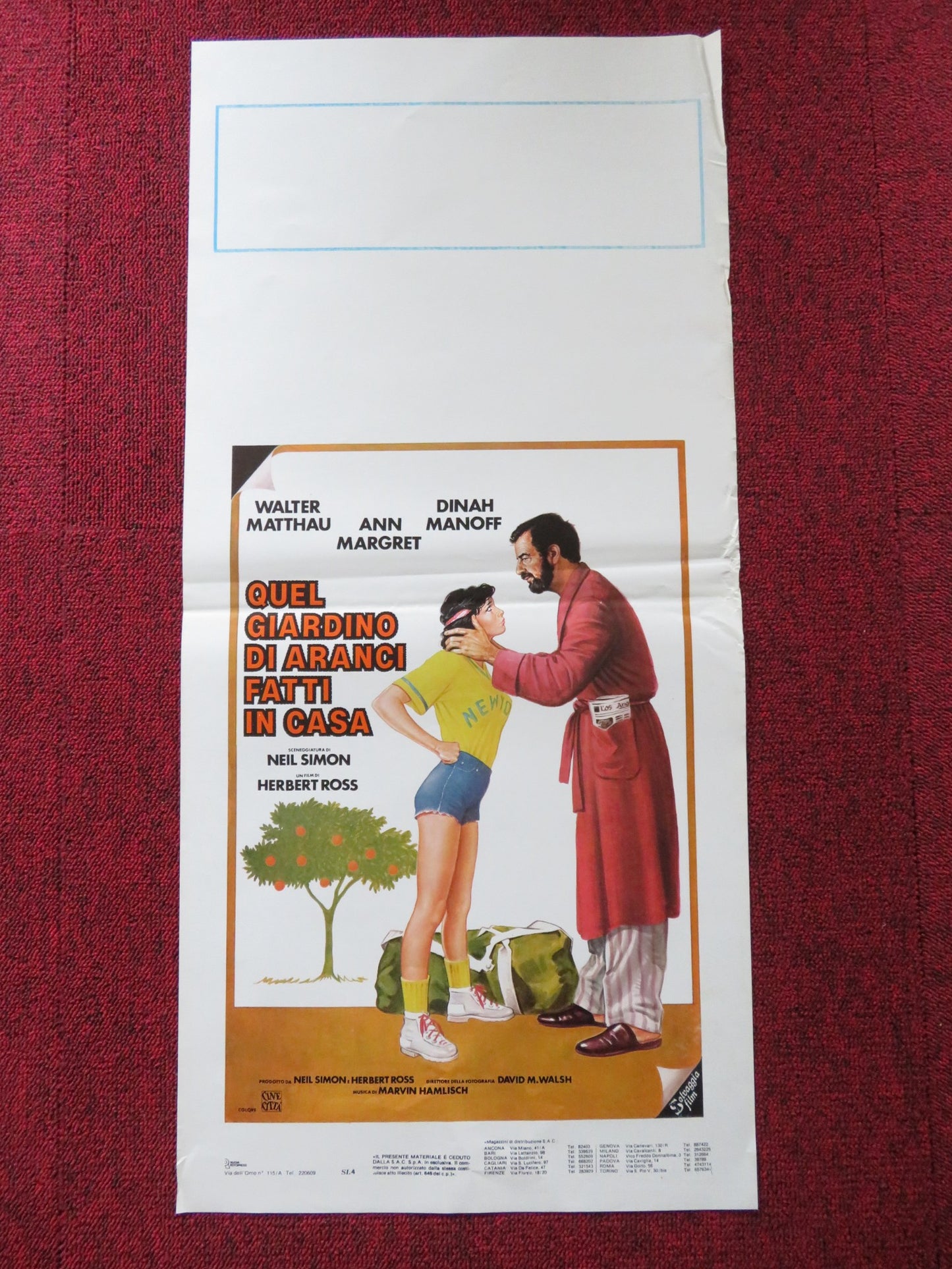 I OUGHT TO BE IN PICTURES ITALIAN LOCANDINA POSTER WALTER MATTHAU 1982