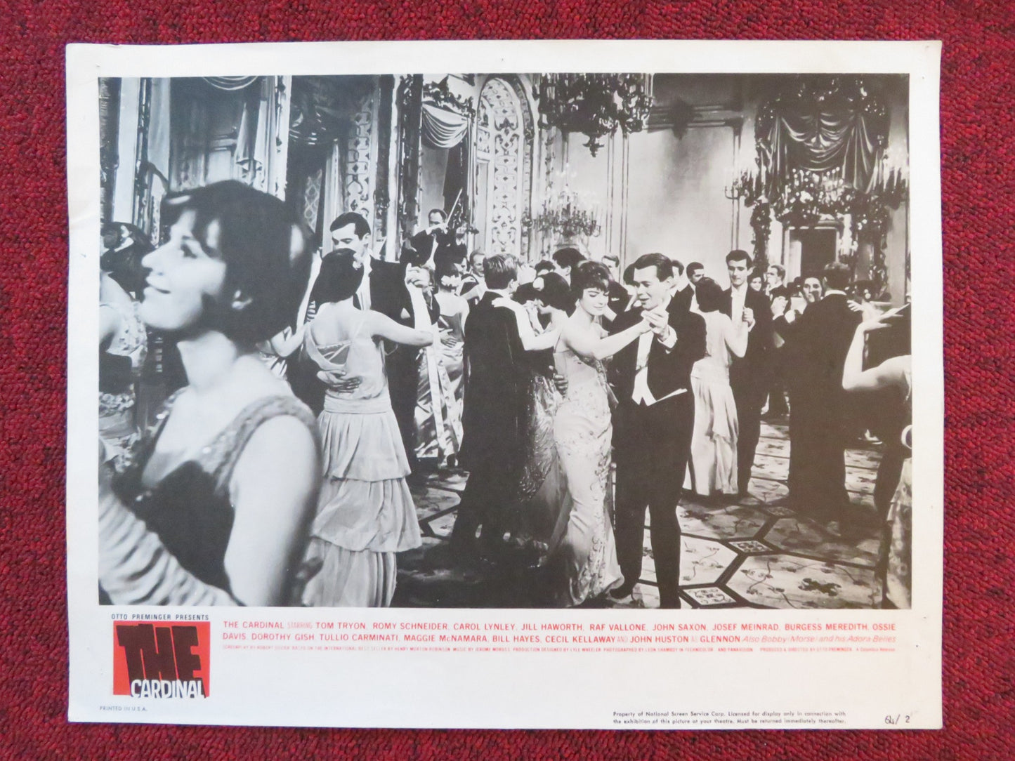 THE CARDINAL US LOBBY CARD FULL SET TOM TRYON CAROL LYNLEY 1963