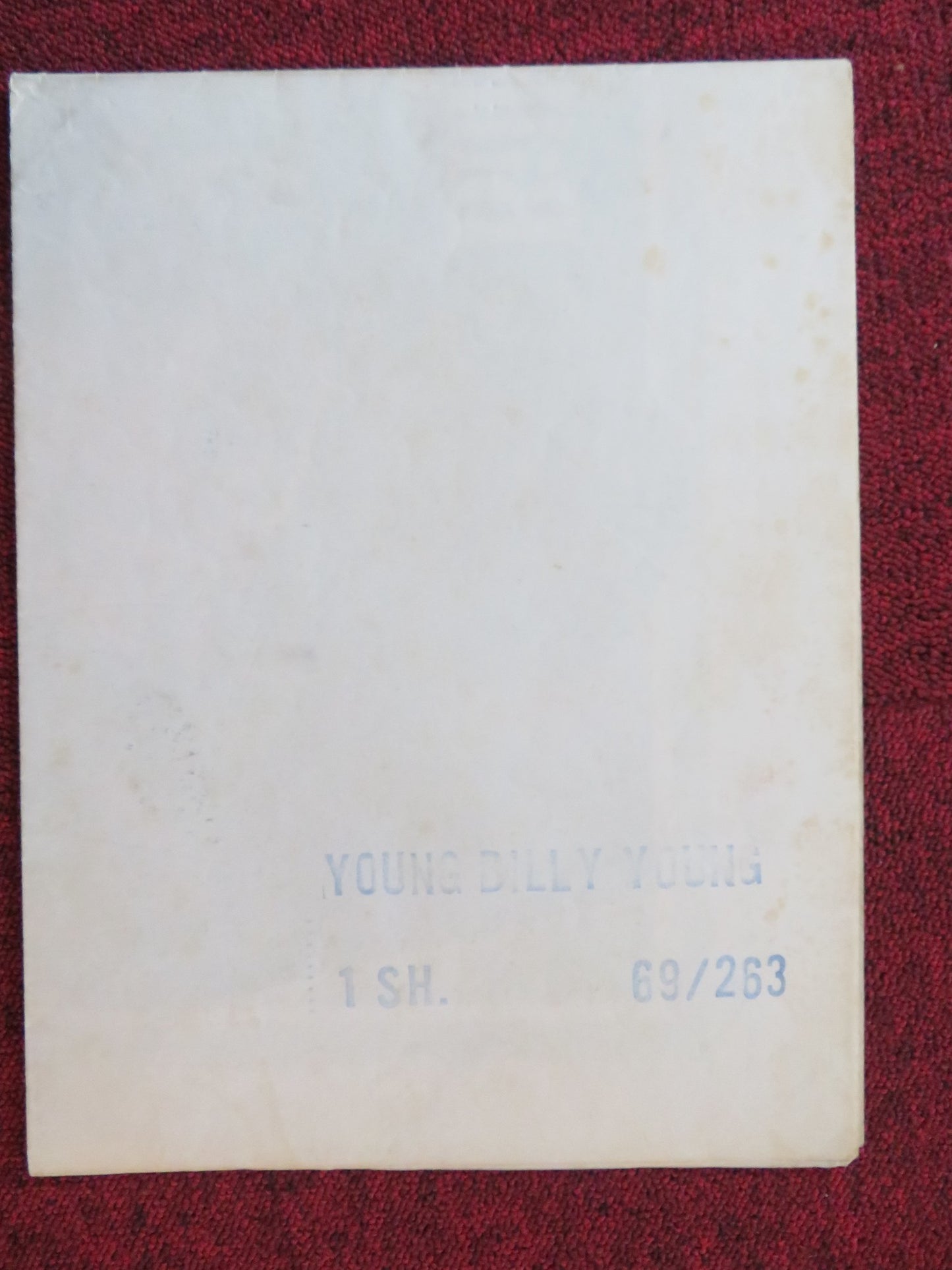 YOUNG BILLY YOUNG FOLDED US ONE SHEET POSTER ROBERT MITCHUM ANGIE DICKINSON 1969