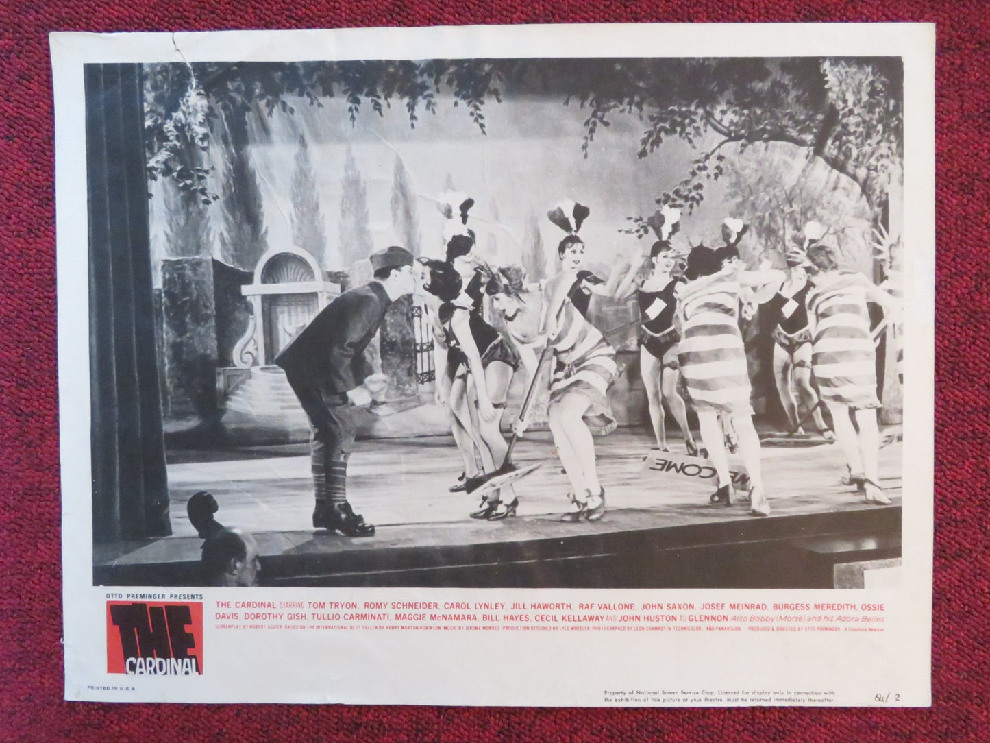 THE CARDINAL US LOBBY CARD FULL SET TOM TRYON CAROL LYNLEY 1963