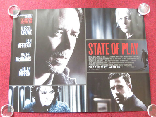 STATE OF PLAY UK QUAD (30"x 40") ROLLED POSTER RUSSELL CROWE BEN AFFLECK 2009