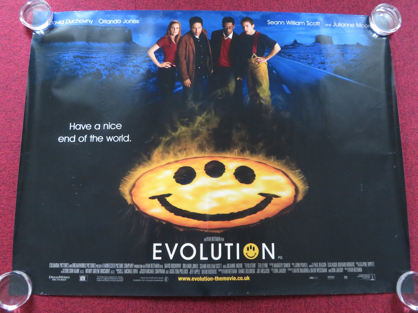 EVOLUTION UK QUAD (30"x 40") ROLLED POSTER DAVID DUCHOVNY JULIANNE MOORE 2001