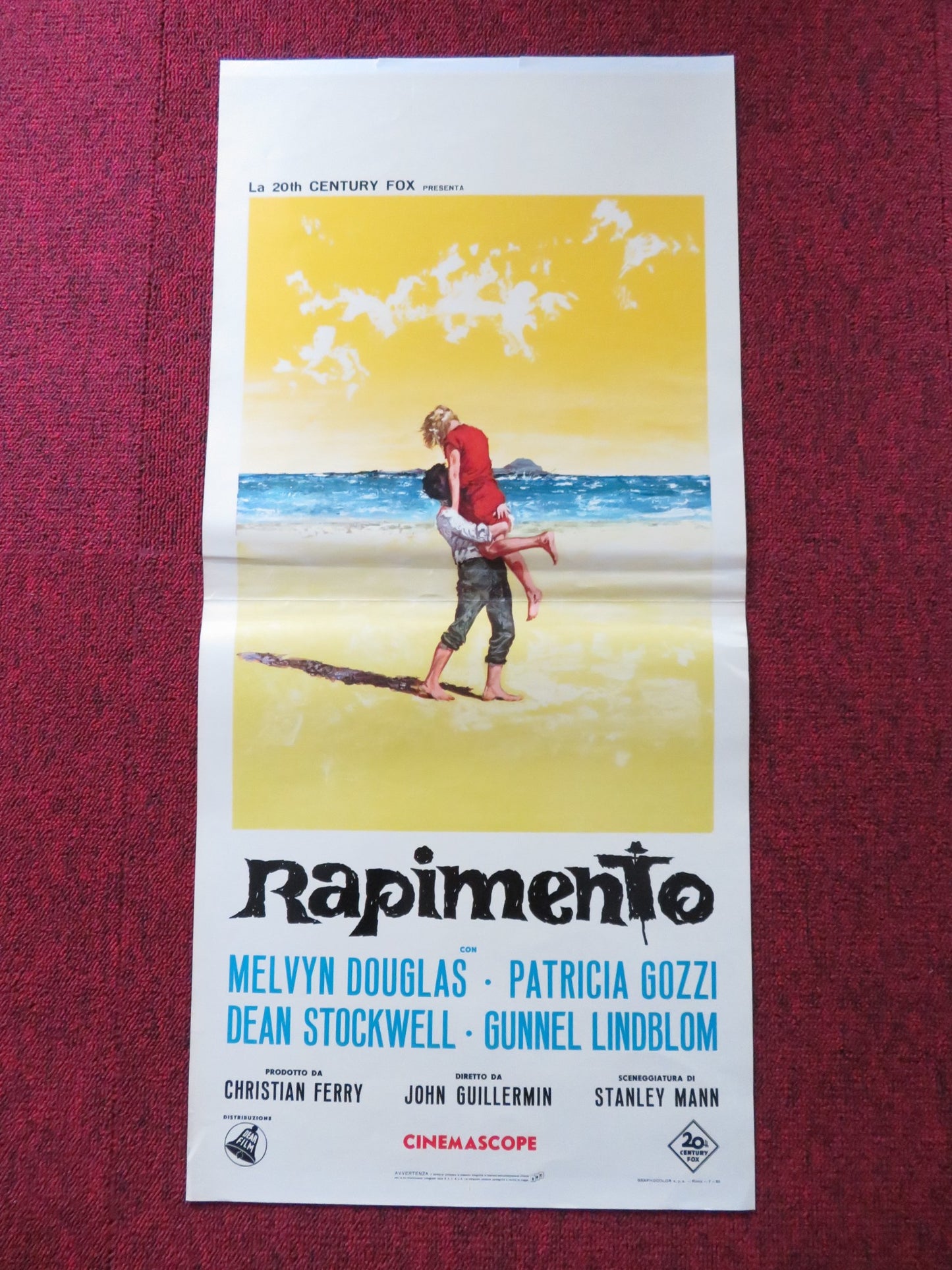 RAPTURE ITALIAN LOCANDINA POSTER MELVYN DOUGLAS PATRICIA GOZZI 1965