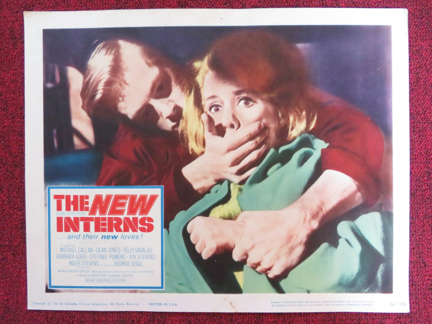 THE NEW INTERNS US LOBBY CARD FULL SET MICHAEL CALLAN DEAN JONES 1964