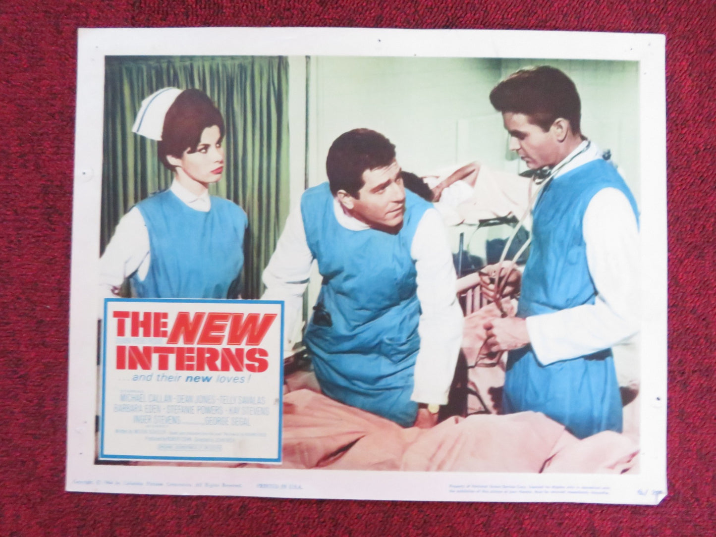 THE NEW INTERNS US LOBBY CARD FULL SET MICHAEL CALLAN DEAN JONES 1964