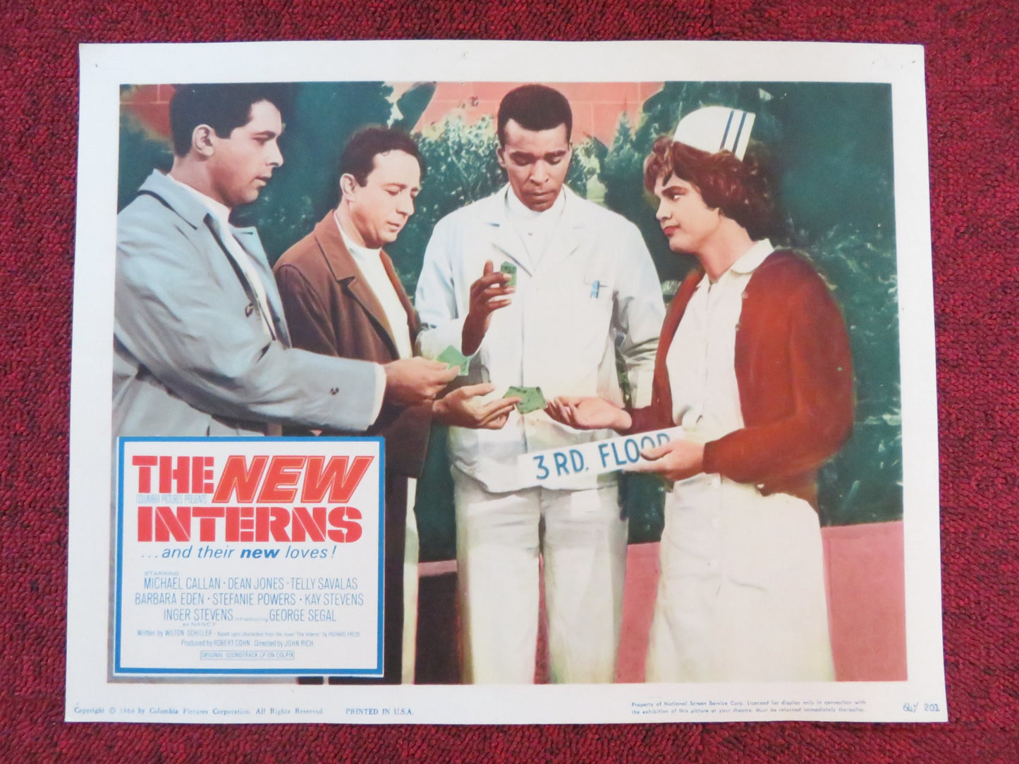 THE NEW INTERNS US LOBBY CARD FULL SET MICHAEL CALLAN DEAN JONES 1964