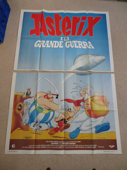 ASTERIX AND THE BIG FIGHT ITALIAN 4 FOGLIO POSTER ROGER CAREL P. TORNADE 1989