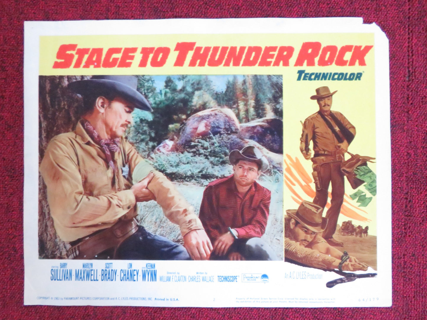 STAGE TO THUNDER ROCK US LOBBY CARD FULL SET BARRY SULLIVAN MARILYN MAXWELL 1964