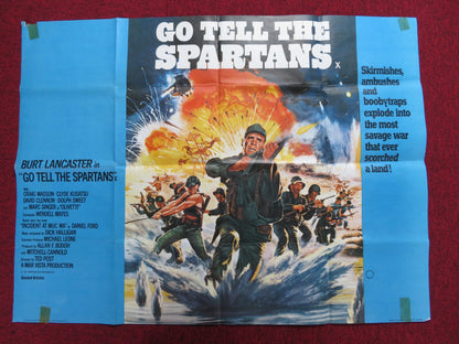 GO TELL THE SPARTANS UK QUAD POSTER FOLDED BURT LANCASTER CRAIG WASSON 1978