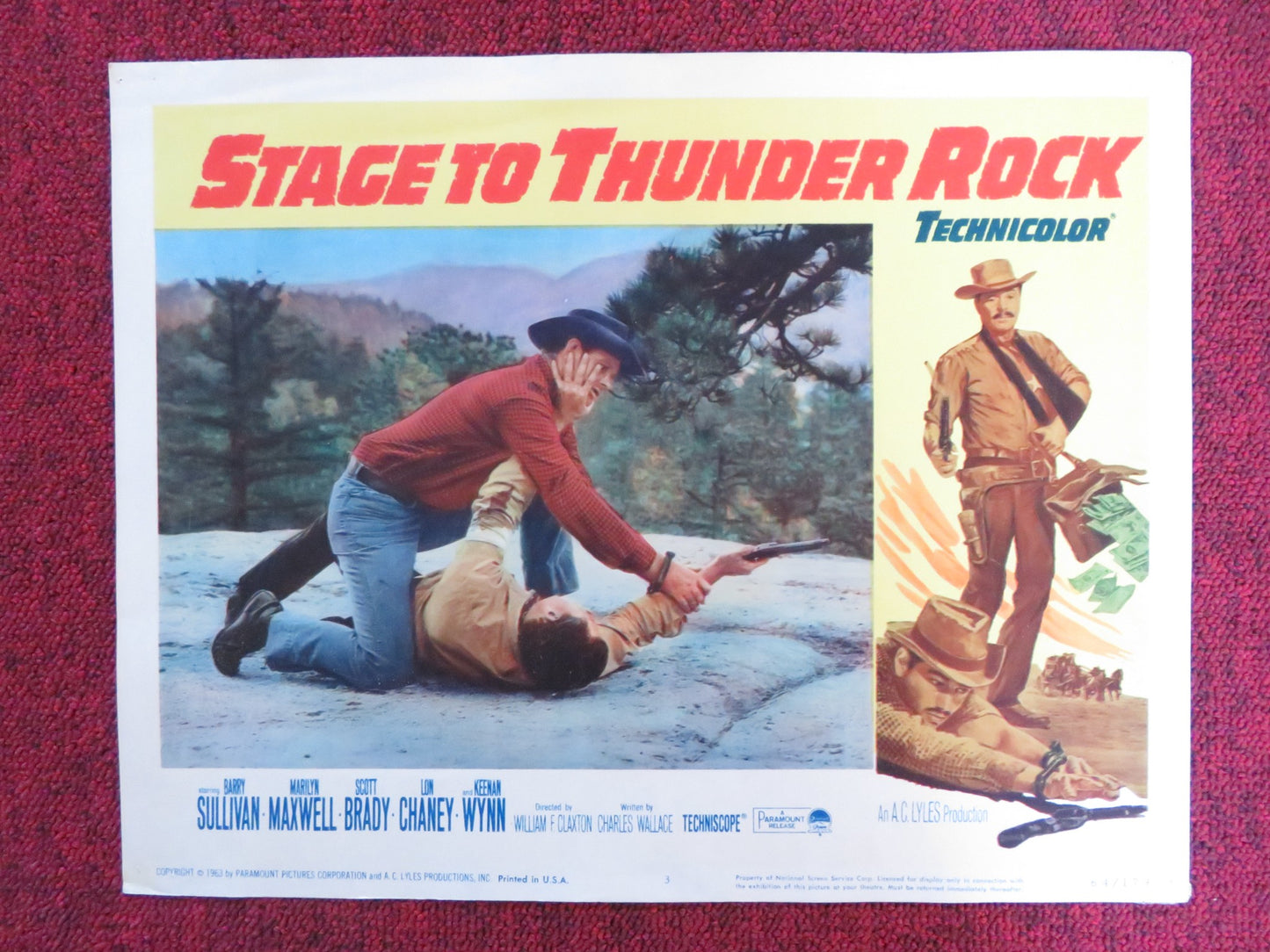 STAGE TO THUNDER ROCK US LOBBY CARD FULL SET BARRY SULLIVAN MARILYN MAXWELL 1964