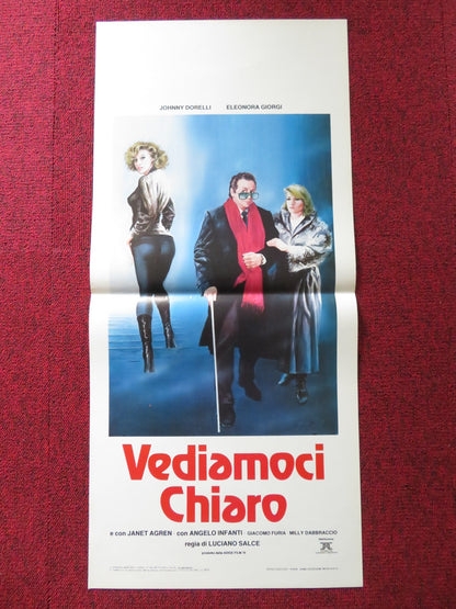 VEDIAMOCI CHIARO ITALIAN LOCANDINA POSTER JOHNNY DORELLI ELEONORA GIORGI 1984