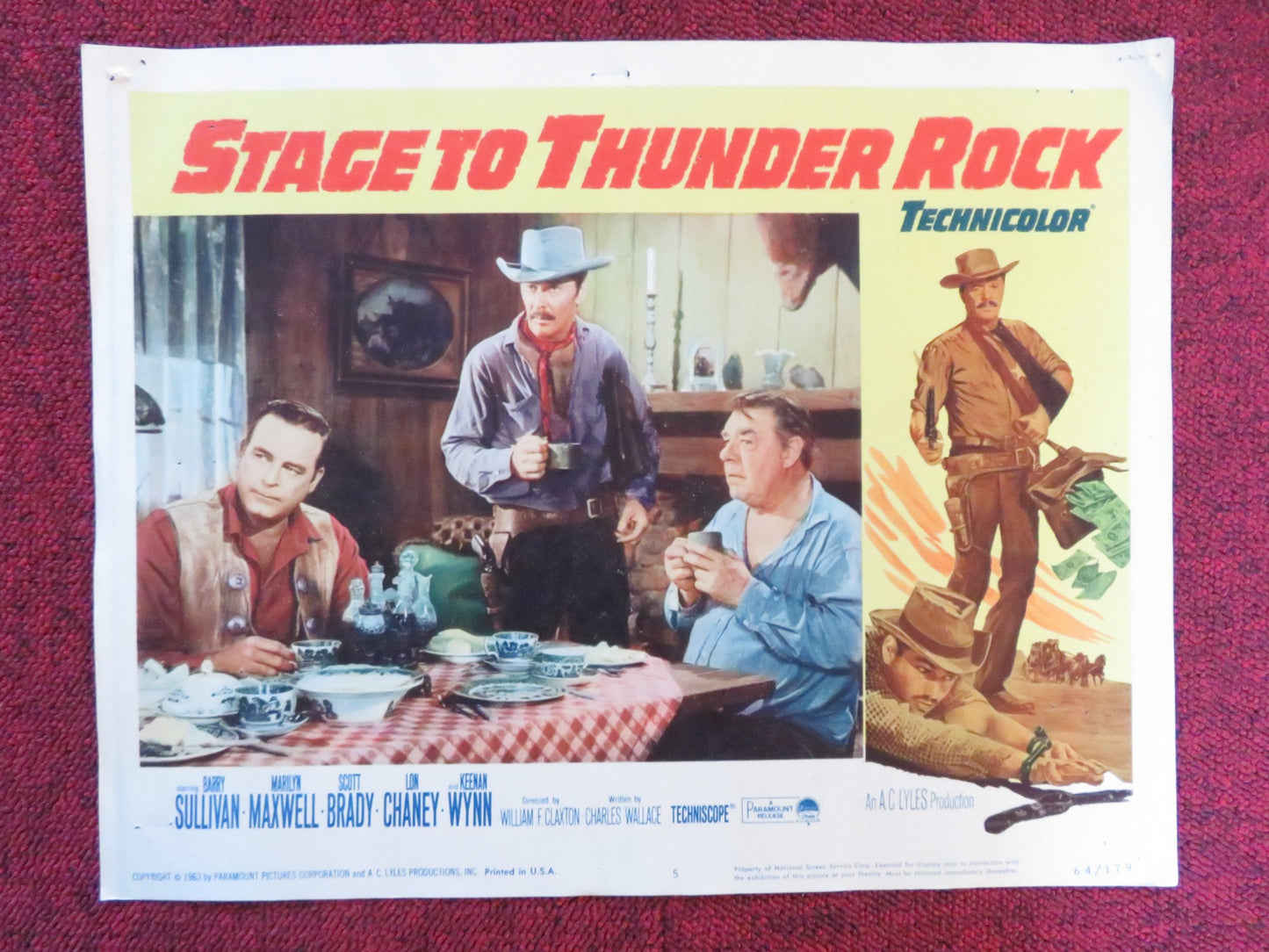 STAGE TO THUNDER ROCK US LOBBY CARD FULL SET BARRY SULLIVAN MARILYN MAXWELL 1964