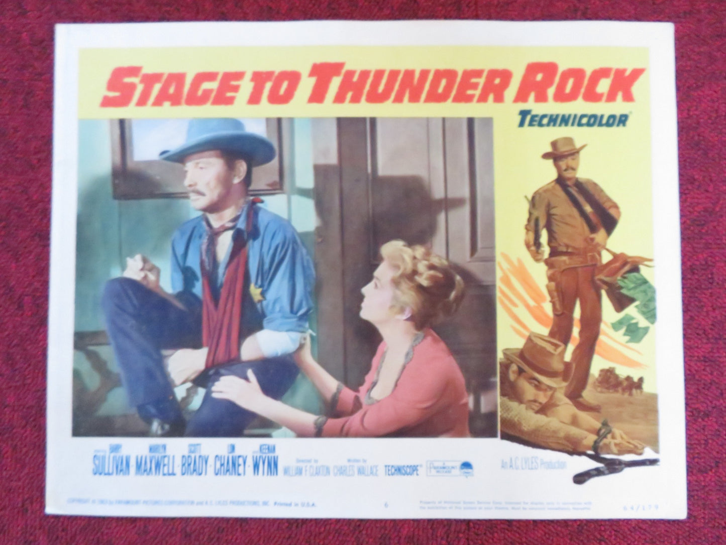 STAGE TO THUNDER ROCK US LOBBY CARD FULL SET BARRY SULLIVAN MARILYN MAXWELL 1964