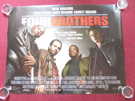 FOUR BROTHERS - B UK QUAD (30"x 40") ROLLED POSTER MARK WAHLBERG T. GIBSON 2005