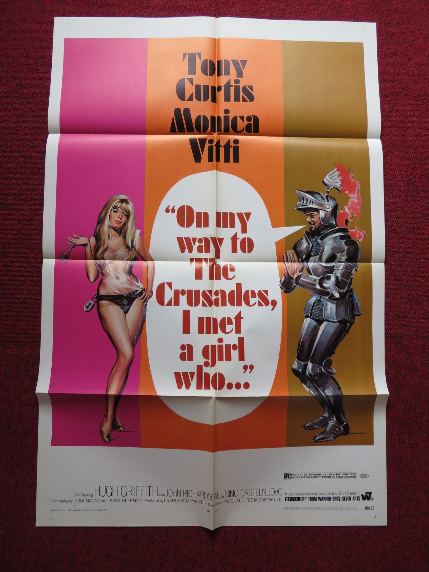 ON MY WAY TO THE CRUSADES, I MET A GIRL WHO... FOLDED US ONE SHEET POSTER 1969